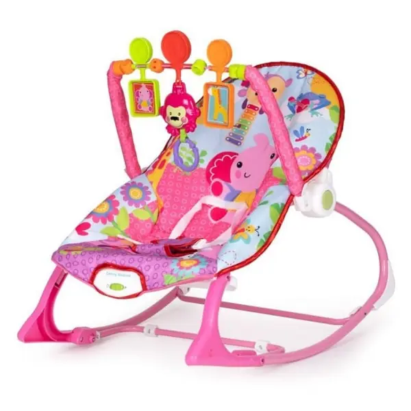 Balansoar 2 in 1 Ecotoys, vibratii, roz KID976782, la doar 214,00 lei