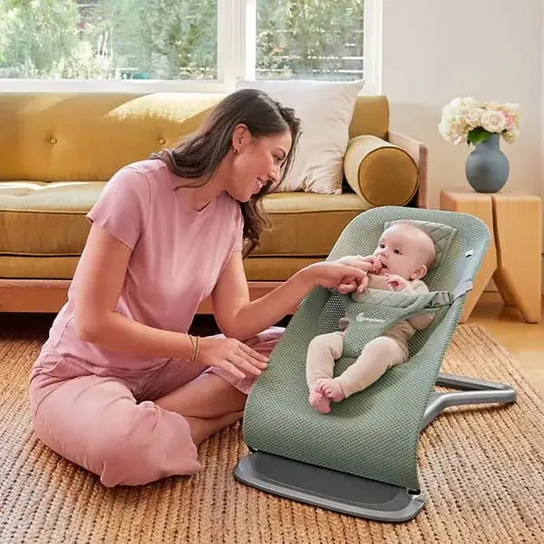Balansoar 3 in 1 pentru copii Mesh Sage Green