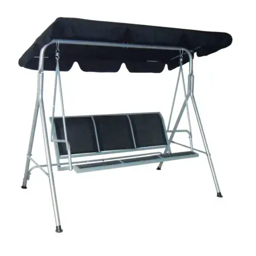 Balansoar 3 locuri Heinner STBL003, Acoperit, 175x112x15cm (Negru)