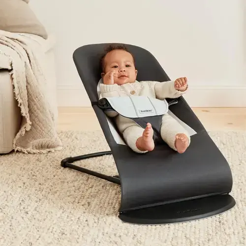 Balansoar BabyBjorn Balance Dark Gray, Tesatura-Tricot