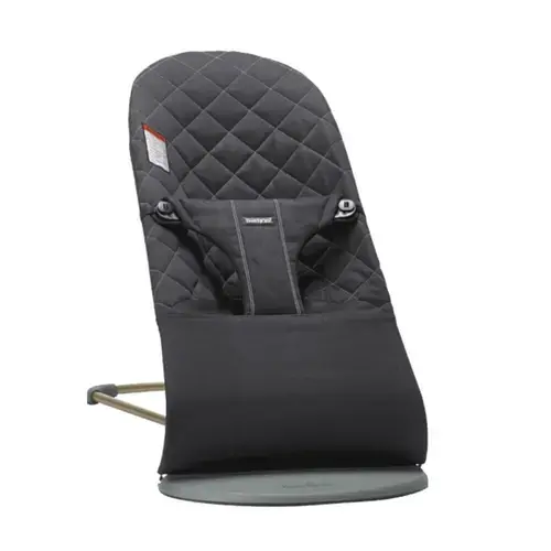 Balansoar Bliss Black din tesatura matlasata cu aspect Clasic, BabyBjorn