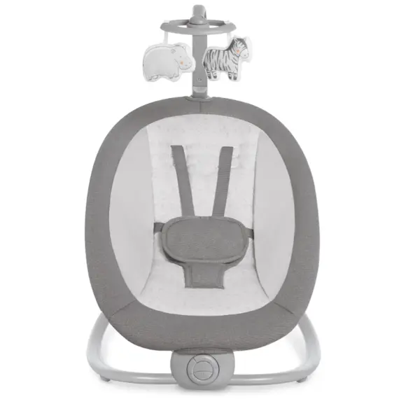 Balansoar copii electric 3 in 1 cu plasa tantari perna deteasabila jucarii incluse bluetooth USB telecomanda