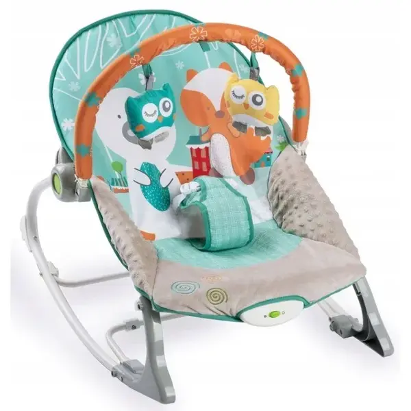 Balansoar cu vibratii, vulpita si ursul, Ricokids 7309 - Turcoaz - Default Title