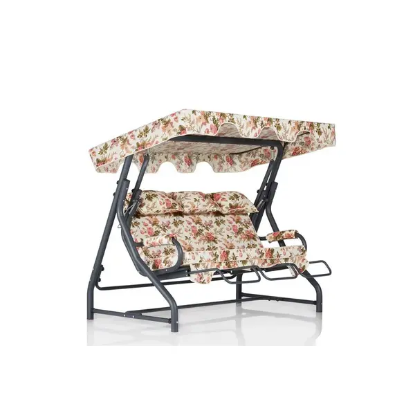 Balansoar de gradina cu 3 locuri Extensibila Shalom, Multicolor, 200x165x110 cm