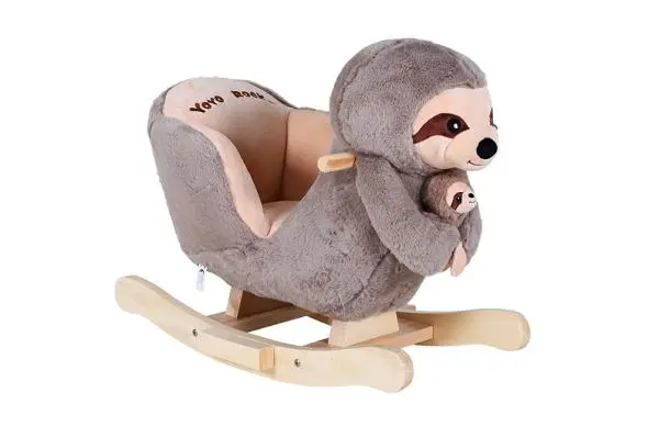 Balansoar din lemn pentru copii Knorr Toys Lenesul Luis include marioneta de mana din plus 65x32x50 cm, pana la 30 kg, 18 luni+