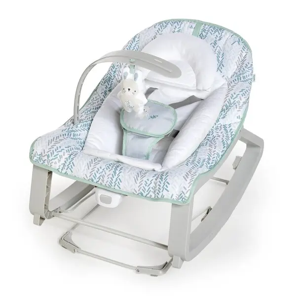 Balansoar, InGenuity, Keep Cozy, 3 in 1, Pana la 18 kg, Cu vibratii, Cu doua pozitii de inclinare, Cu jucarie detasabila, Molid