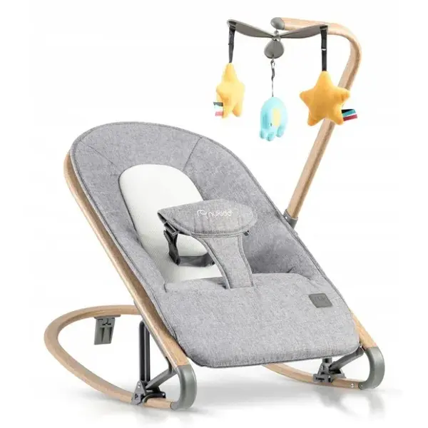 Balansoar pentru copii 2 in 1 cu jucarii, Nukido 705300, Gri - Default Title