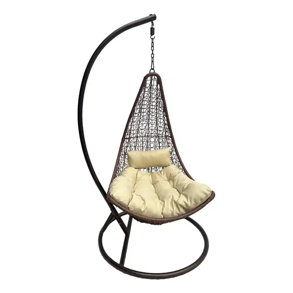 Balansoar scoica suspendat de gradina, Soleil, Maro, 120x95x195 cm