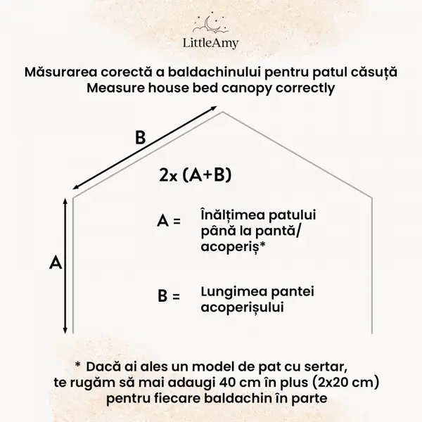 Baldachin muselina pentru pat tip casuta, Little Amy, Roz, 300 cm