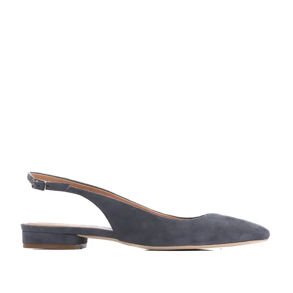 Balerini Alice, Piele Intoarsa, Gri - 35 / 9.5 cm