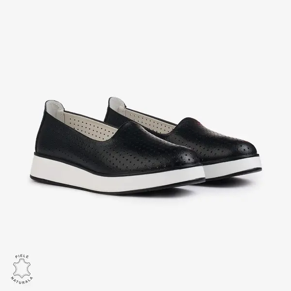 BALERINI Dama Piele Naturala PERFORATA CRL1006 Culoare: NEGRU