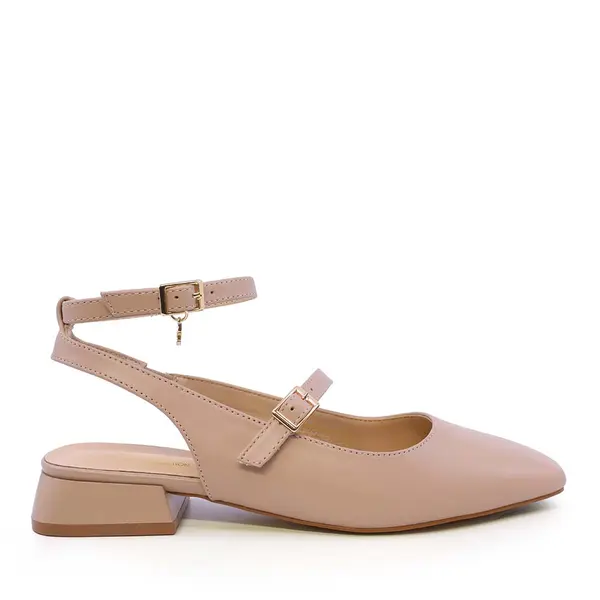 Balerini slingback femei Enzo Bertini bej din piele naturală 1129DD1618BE