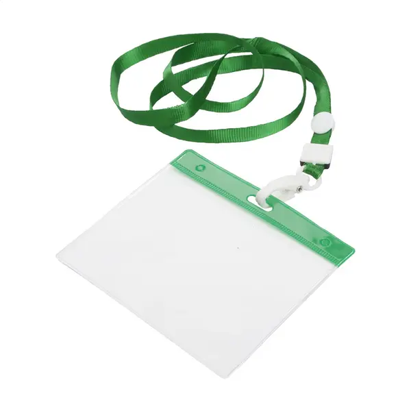 Ballek suport ecuson cu lanyard - verde
