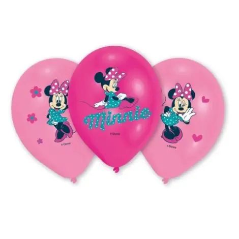 Baloane latex minnie 6 buc 28 cm