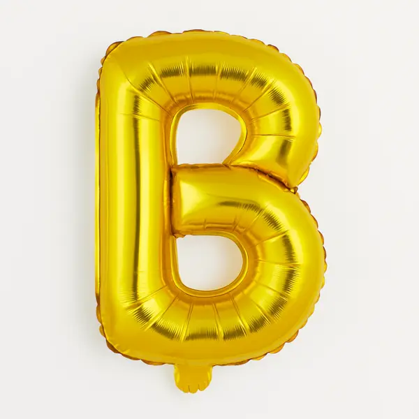 Balon folie litera B auriu 65 cm, decor petreceri si aniversari, 1 buc