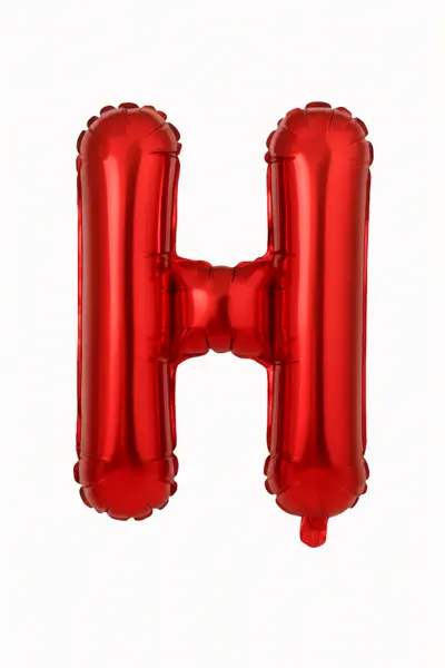 Balon folie litera H rosu 35 cm, decor aniversari si petreceri, 1 buc