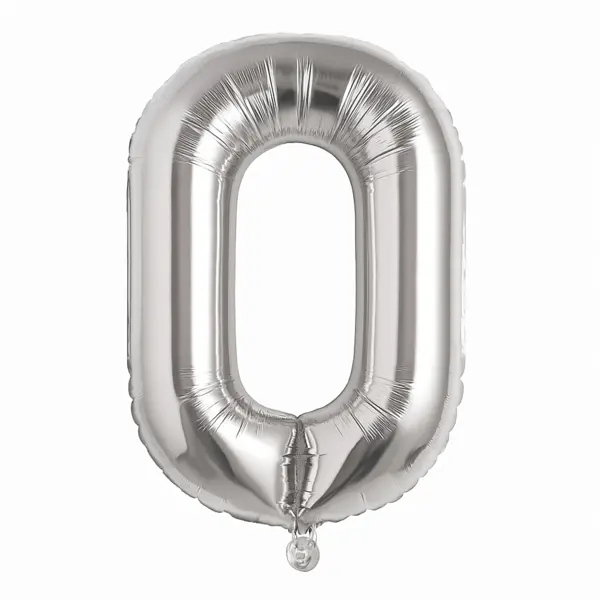 Balon folie litera O argintiu, 35 cm, decor petreceri si aniversari, 1 buc