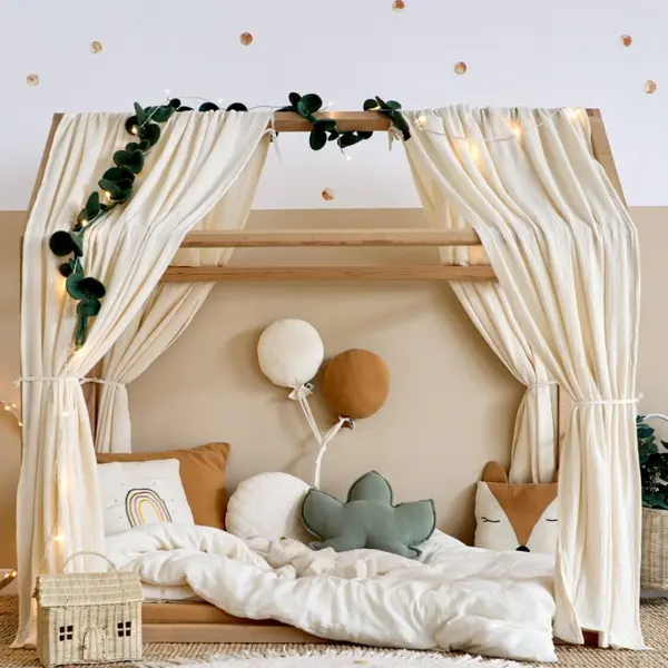 Balon Textil Muselina Handmade, Little Amy, Crem