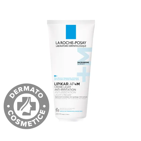 Balsam cu absorbtie rapida si tripla actiune impotriva puseurilor de uscaciune a pielii Lipikar Light AP+M, 200ml, La Roche Posay