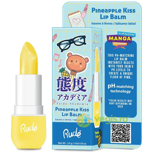 Balsam de Buze cu pH-Reactiv cu Aroma de Ananas Pineapple Kiss 3.5g