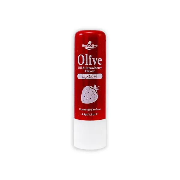 Balsam de buze cu ulei de masline si aroma de capsuni, 4.5g, Herbolive
