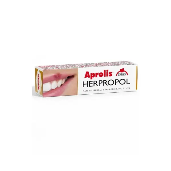 Balsam de Buze, Herpropol, Roll-on cu Plante si Propolis, 5 ml, Aprolis