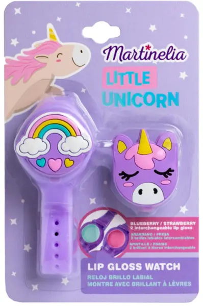 Balsam de buze pentru copii Martinelia - Unicorn, ceas, 2 parfumuri