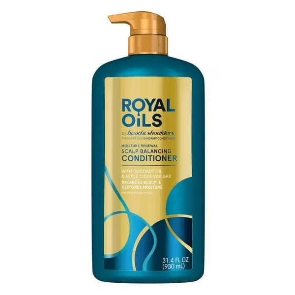Balsam de Par, Royal Oils by Head & Shoulders, Scalp Balancing Conditioner, pentru Parul Cret, cu Ulei de Cocos si Otet de Mere, 930ml