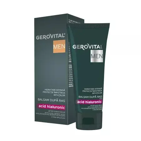 Balsam dupa ras pentru barbati Gerovital Men cu acid hialuronic, 100 ml