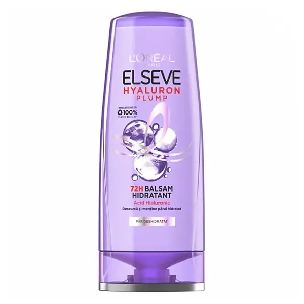 Balsam Hidratant L'Oreal Paris Elseve Hyaluron Plump pentru Par Deshidratat, 200 ml