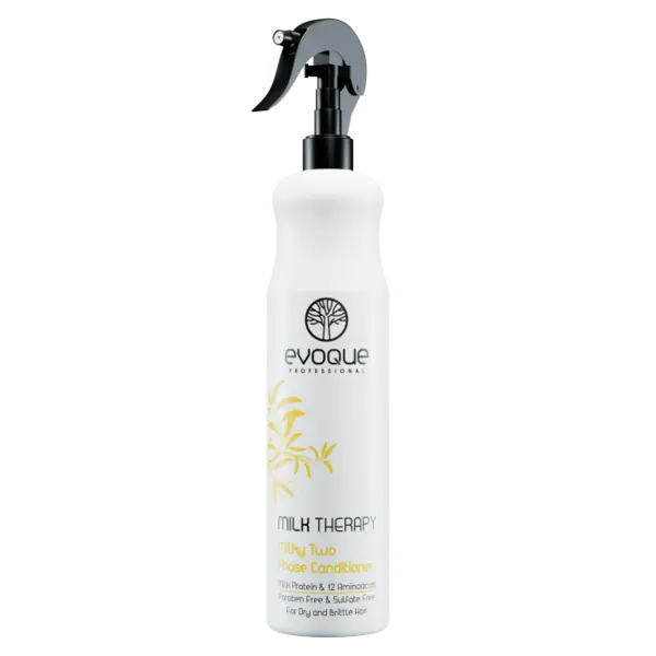 Balsam Profesional Fara Clatire EVOQUE Milk Therapy Two Phase Spray, 400ml - Cu Proteine din Lapte si 12 Aminoacizi Esentiali