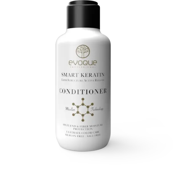 Balsam profesional Smart Keratin Travel Size EVOQUE USA, 100 ml - Reparare si netezire pentru par degradat, frizat sau tratat chimic - Evoque