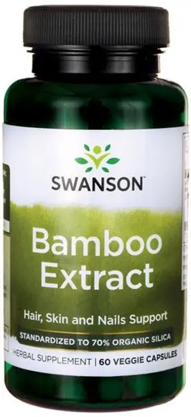 Bamboo Extract, 60 capsule vegetale, Swanson