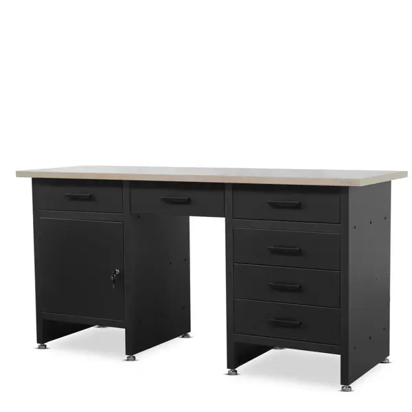 Banc de lucru, blat de lucru FRANK, 1700 x 850 x 600 mm, negru Banc de lucru, blat de lucru FRANK, 1700 x 850 x 600 mm, negru