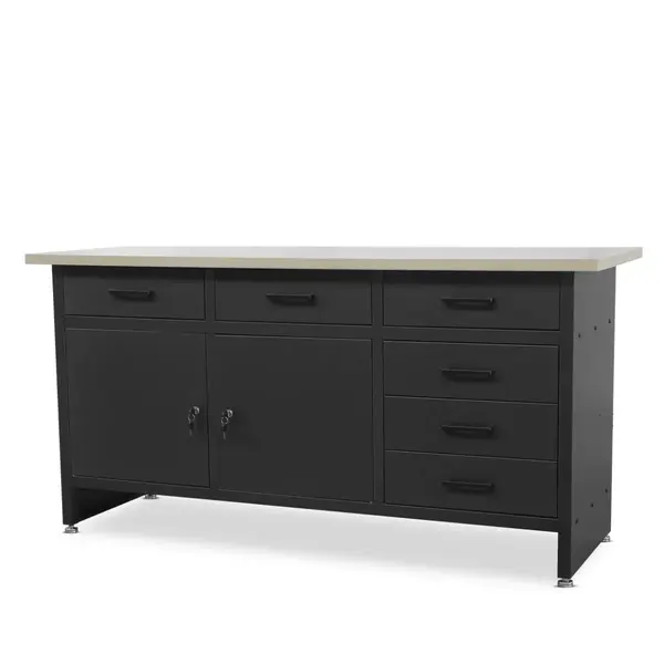 Banc de lucru mare HENRY, 1700 x 850 x 600 mm, negru Banc de lucru mare HENRY, 1700 x 850 x 600 mm, negru