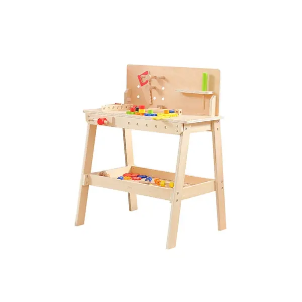Banc de lucru Viga, lemn, cu accesorii, natur KID445897, la doar 493,00 lei