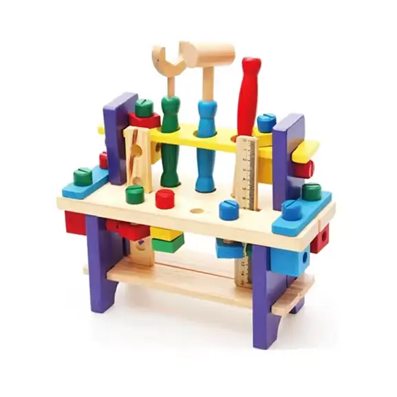 Banc de scule din lemn pentru copii - Jucarie educativa 3+