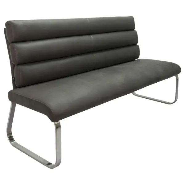 Bancă 180/94,5/70 cm in gri, culoare inox