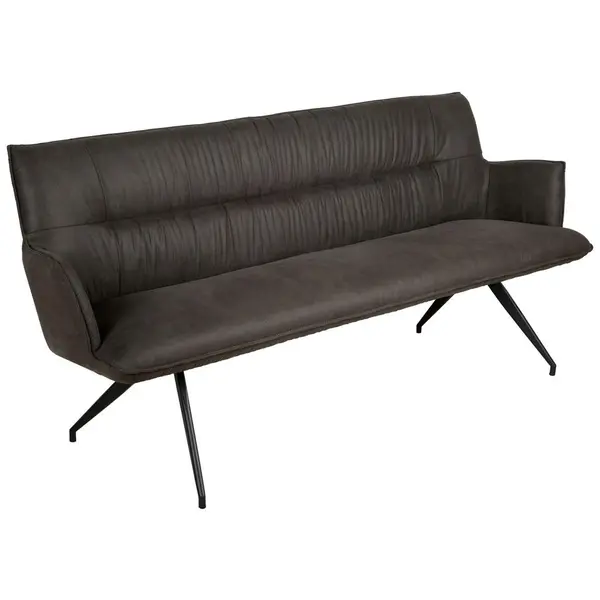 Bancă 203,5/87/64 cm in negru, gri închis