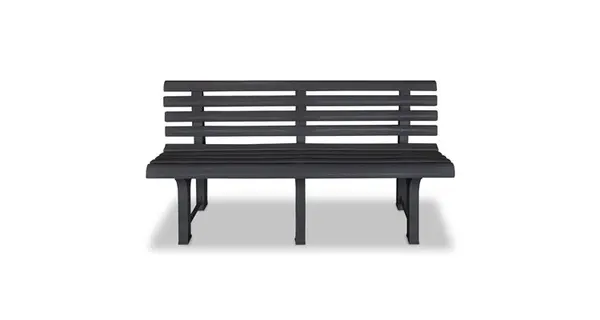 Banca de gradina, antracit, 145,5 cm, plastic