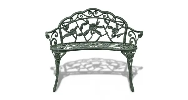 Banca de gradina cu cadru din aluminiu, verde