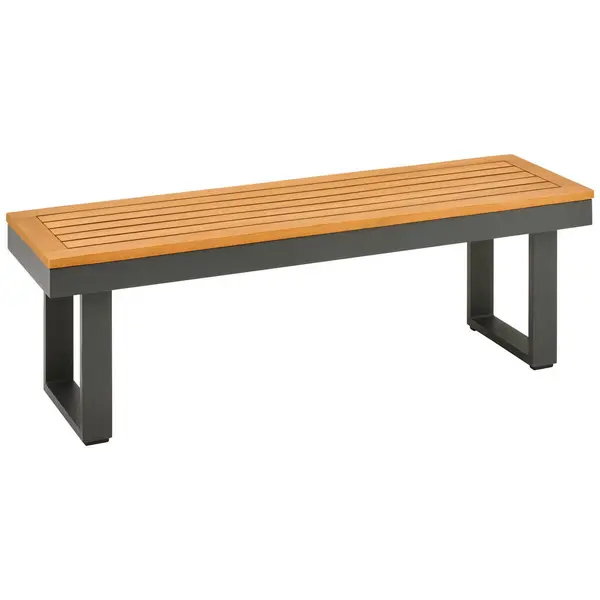 Bancă in antracit, culoare lemn acacia