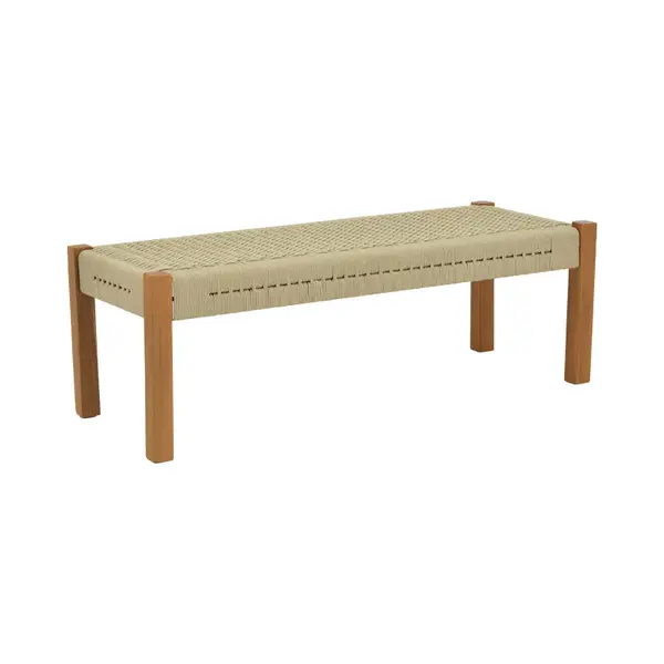 Bancuta de gradina Uma Boho, Negru, 120x45x40 cm