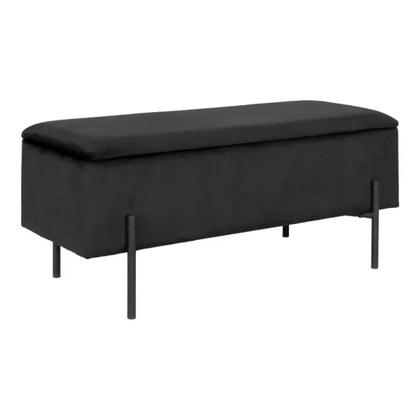 Bancuta WARISTO VELVET 95 x 36 CM - Negru