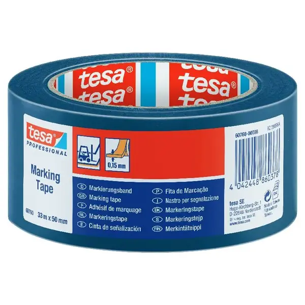 Banda adeziva albastra PVC 50 mm x 33 m marcare Banda adeziva albastra PVC 50 mm x 33 m marcare