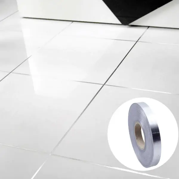 Banda Adeziva Impermeabila pentru Rosturi Gresie si Faianta 50 m x 10 mm Argintiu