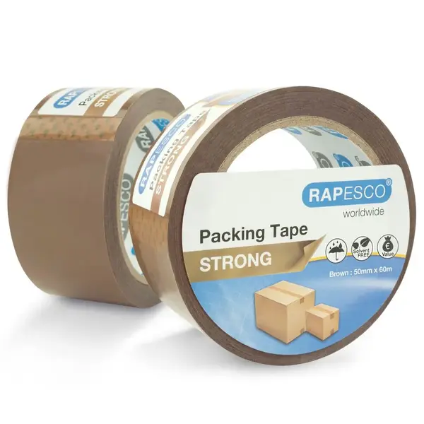 Banda adeziva maro 50 mm x 60 m Rapesco 2 buc/set Banda adeziva maro 50 mm x 60 m Rapesco 2 buc/set