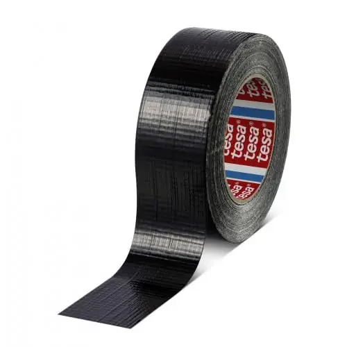 Banda adeziva reparatii neagra PET cauciuc sintetic 48 mm x 50 m Banda adeziva reparatii neagra PET cauciuc sintetic 48 mm x 50 m