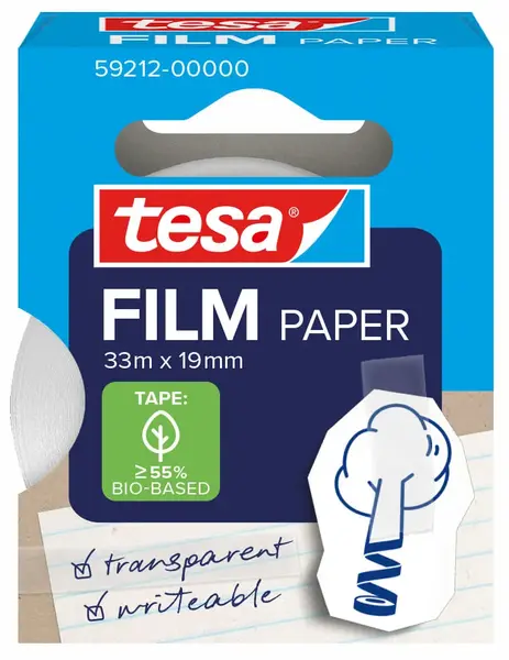 Banda adeziva transparenta hartie 19 mm x 33 m Banda adeziva transparenta hartie 19 mm x 33 m