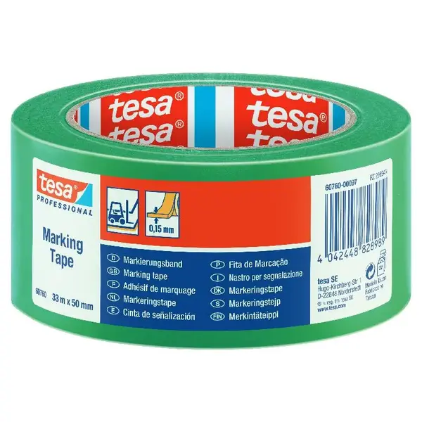 Banda adeziva verde PVC 50 mm x 33 m marcare Banda adeziva verde PVC 50 mm x 33 m marcare